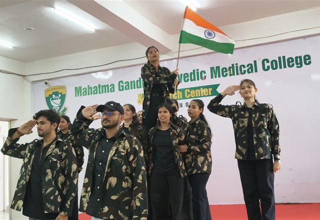 Patriotic performance by the students