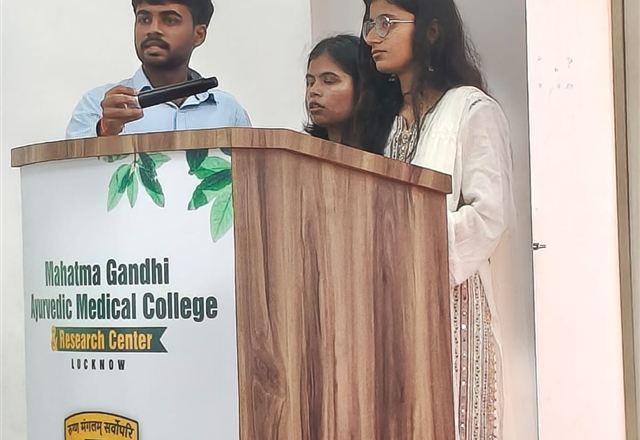 Students address the gathering